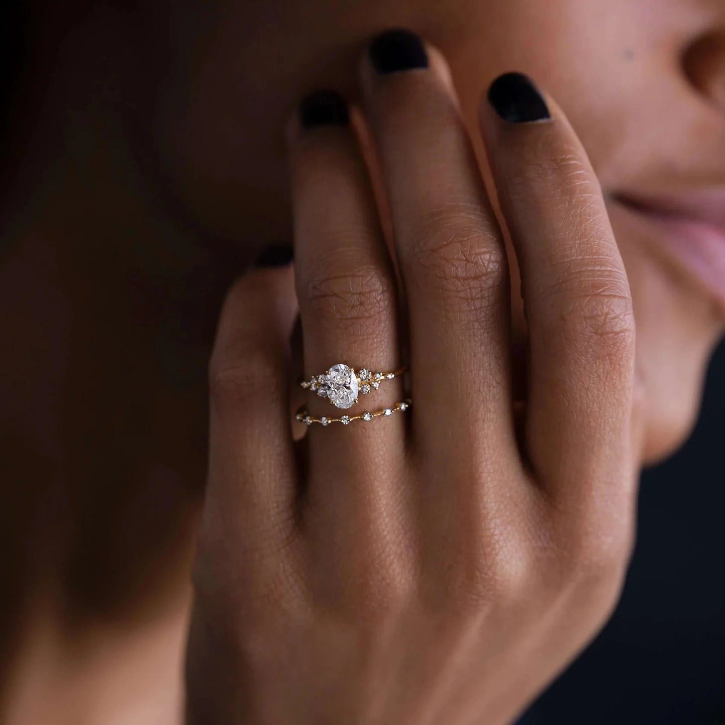 The Celeste Oval Cut Moissanite Ring - Solstice