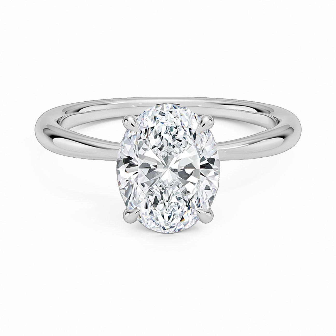 The Emma Oval Cut Moissanite Solitaire Ring - Solstice