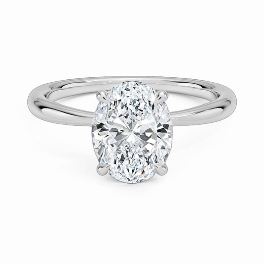 The Emma Oval Cut Moissanite Solitaire Ring