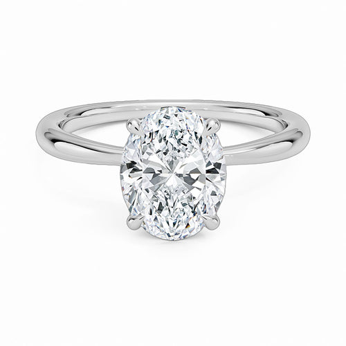 The Emma Oval Cut Moissanite Solitaire Ring