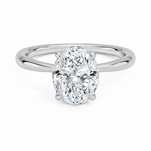 The Emma Oval Cut Moissanite Solitaire Ring - Solstice