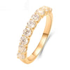 The Allegra Round Cut Half Eternity Moissanite Band