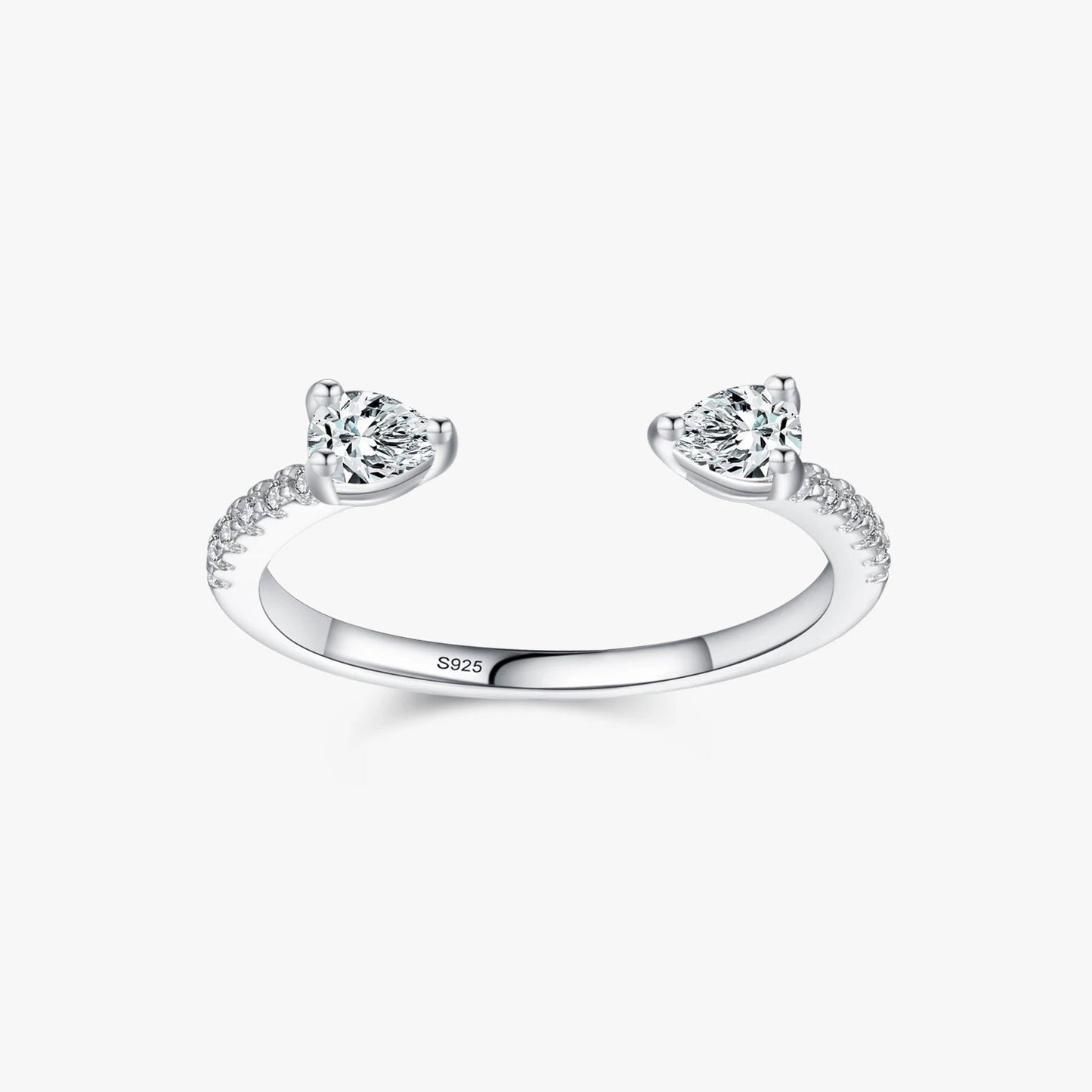 The Bianca Water Drop Open Ring - Solstice