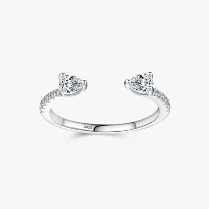 The Bianca Water Drop Open Ring - Solstice