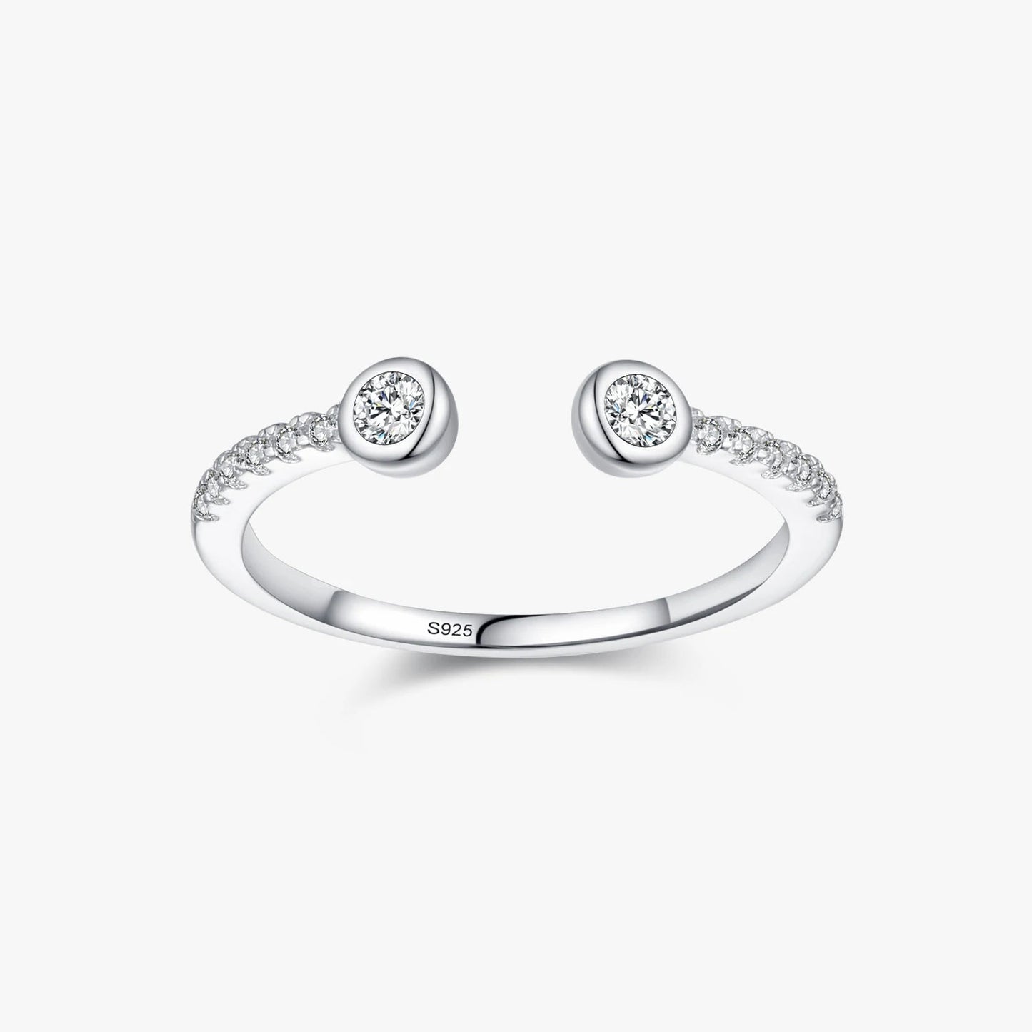 The Angelica Round Cut Open Ring - Solstice