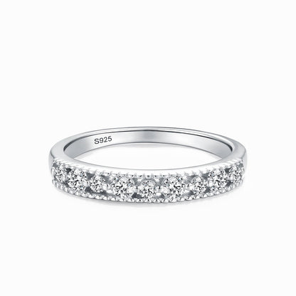 The Sophie Moissanite Half Eternity Band - Solstice