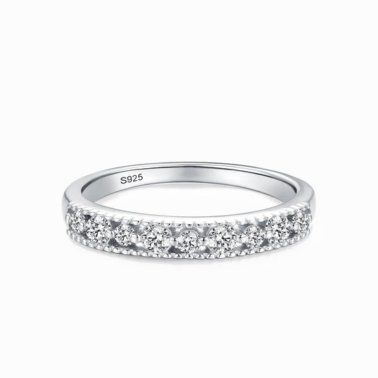 The Sophie Moissanite Half Eternity Band