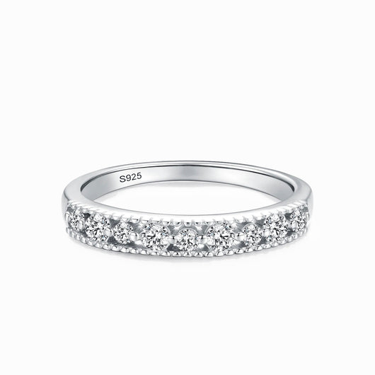 The Sophie Moissanite Half Eternity Band - Solstice