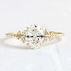 The Celeste | Oval Cut Moissanite Cluster Engagement Ring