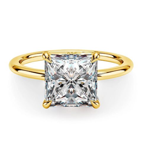 The Chloe Princess Cut Solitaire Moissanite Ring