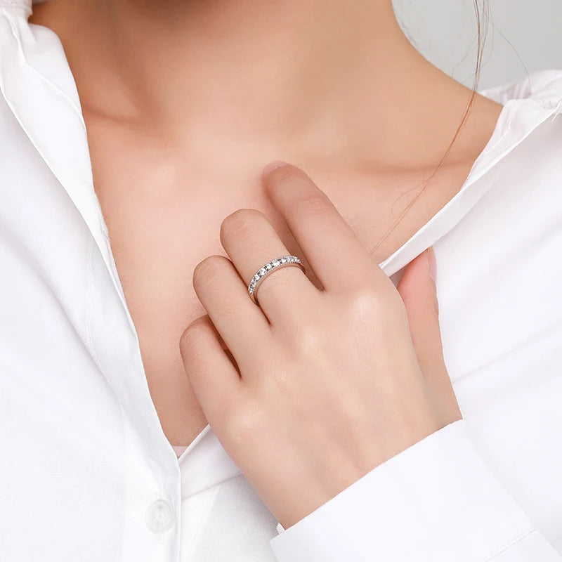 The Sophie Moissanite Half Eternity Band - Solstice