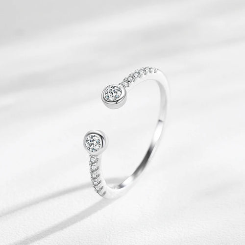 The Angelica Round Cut Open Ring