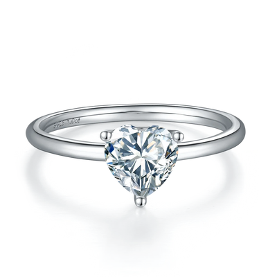 The Amour Heart Cut Moissanite Solitaire Ring - Solstice