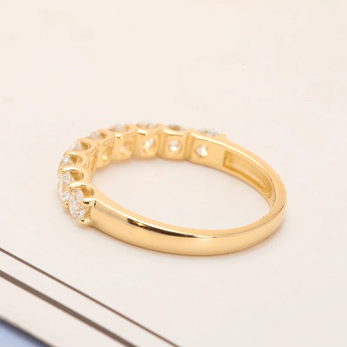 The Allegra Round Cut Half Eternity Moissanite Band