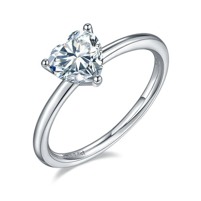 The Amour Heart Cut Moissanite Solitaire Ring - Solstice
