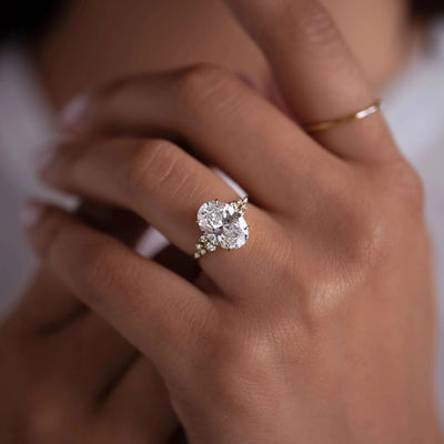 The Celeste Oval Cut Moissanite Ring - Solstice