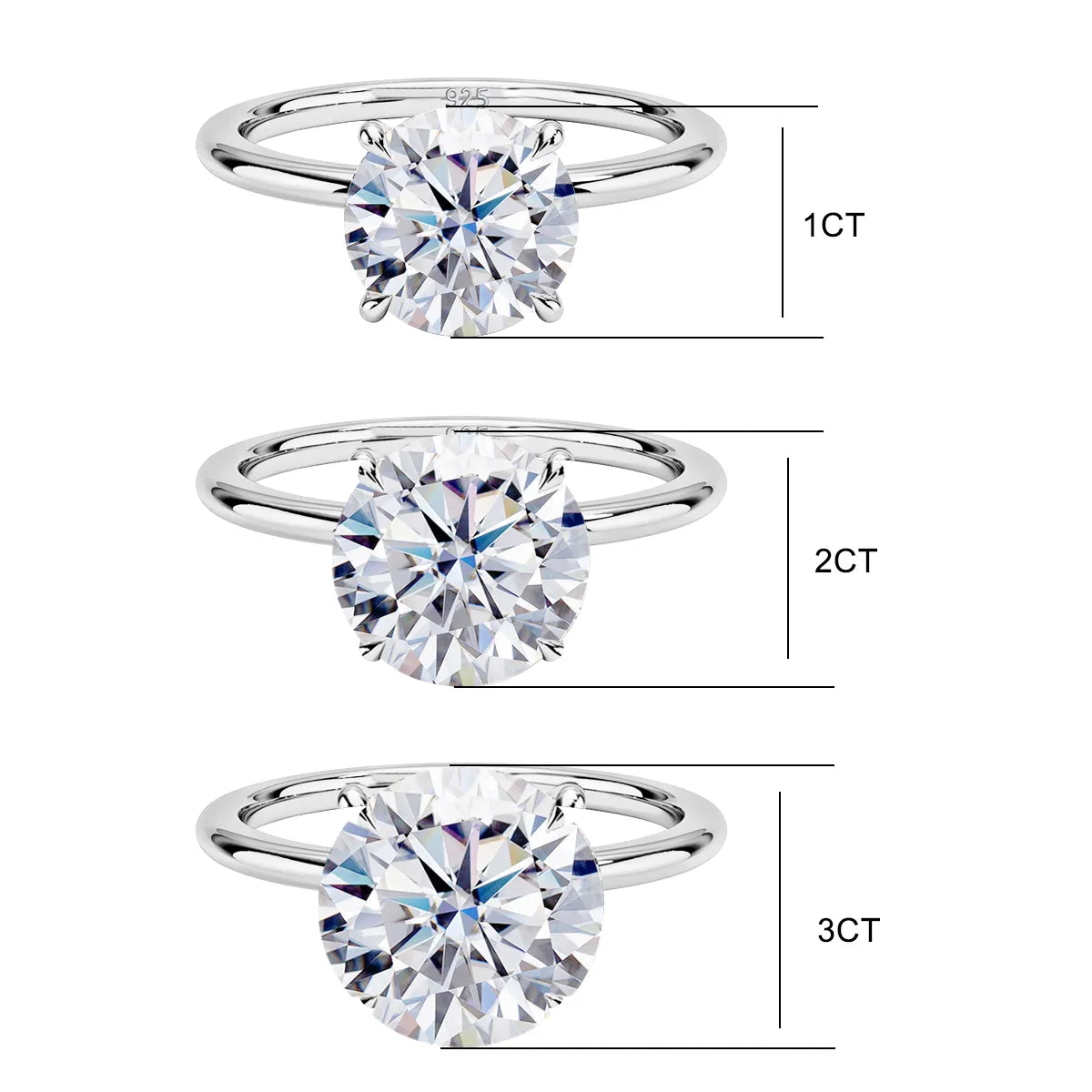 The Diana Round Cut Solitaire Moissanite Ring - Solstice