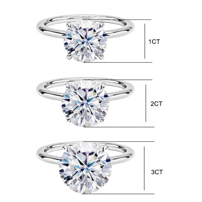 The Diana Round Cut Solitaire Moissanite Ring - Solstice