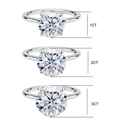 The Diana Round Cut Solitaire Moissanite Ring - Solstice