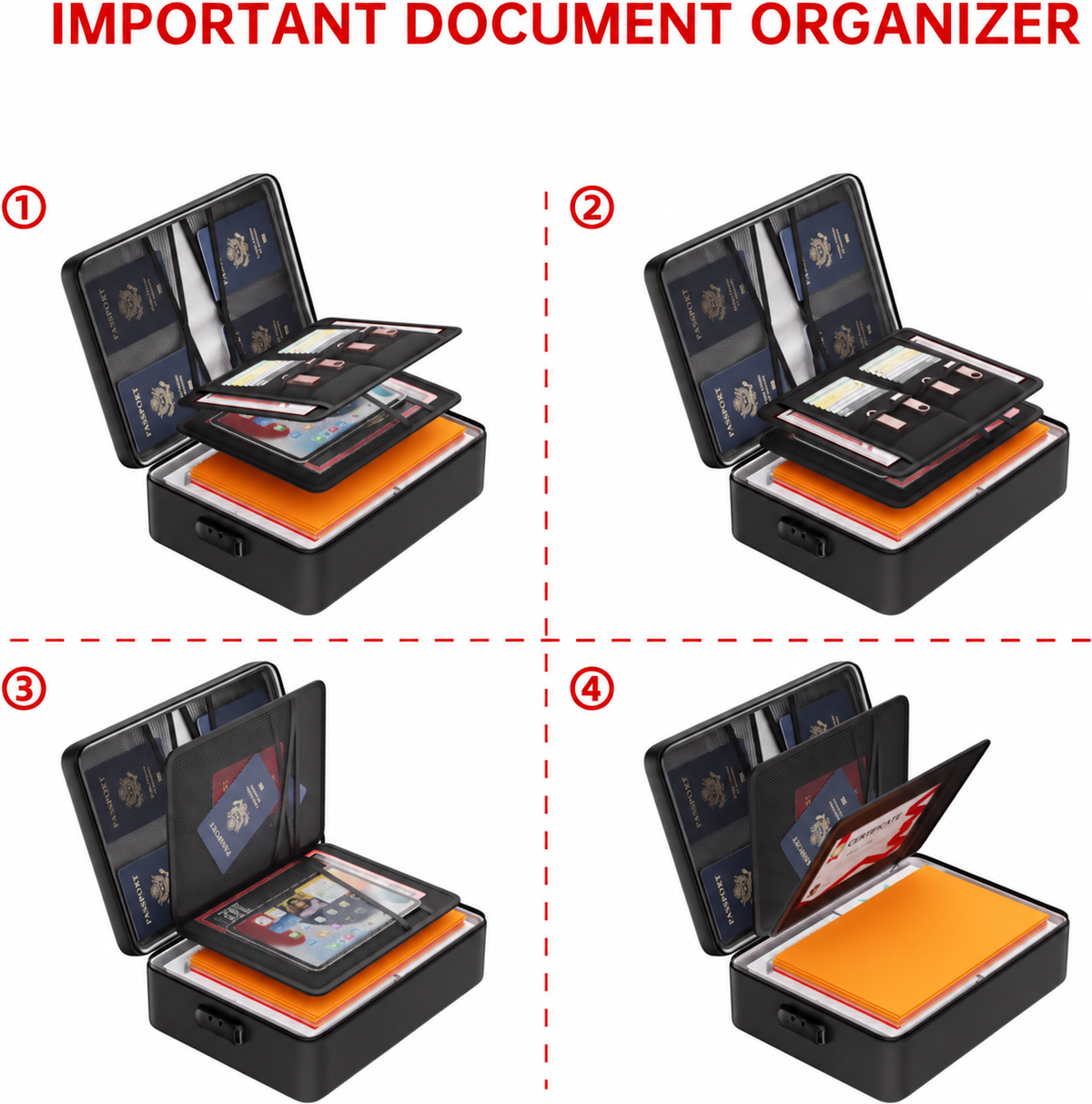 EmberGuard┃Fire-Proof Document Bag