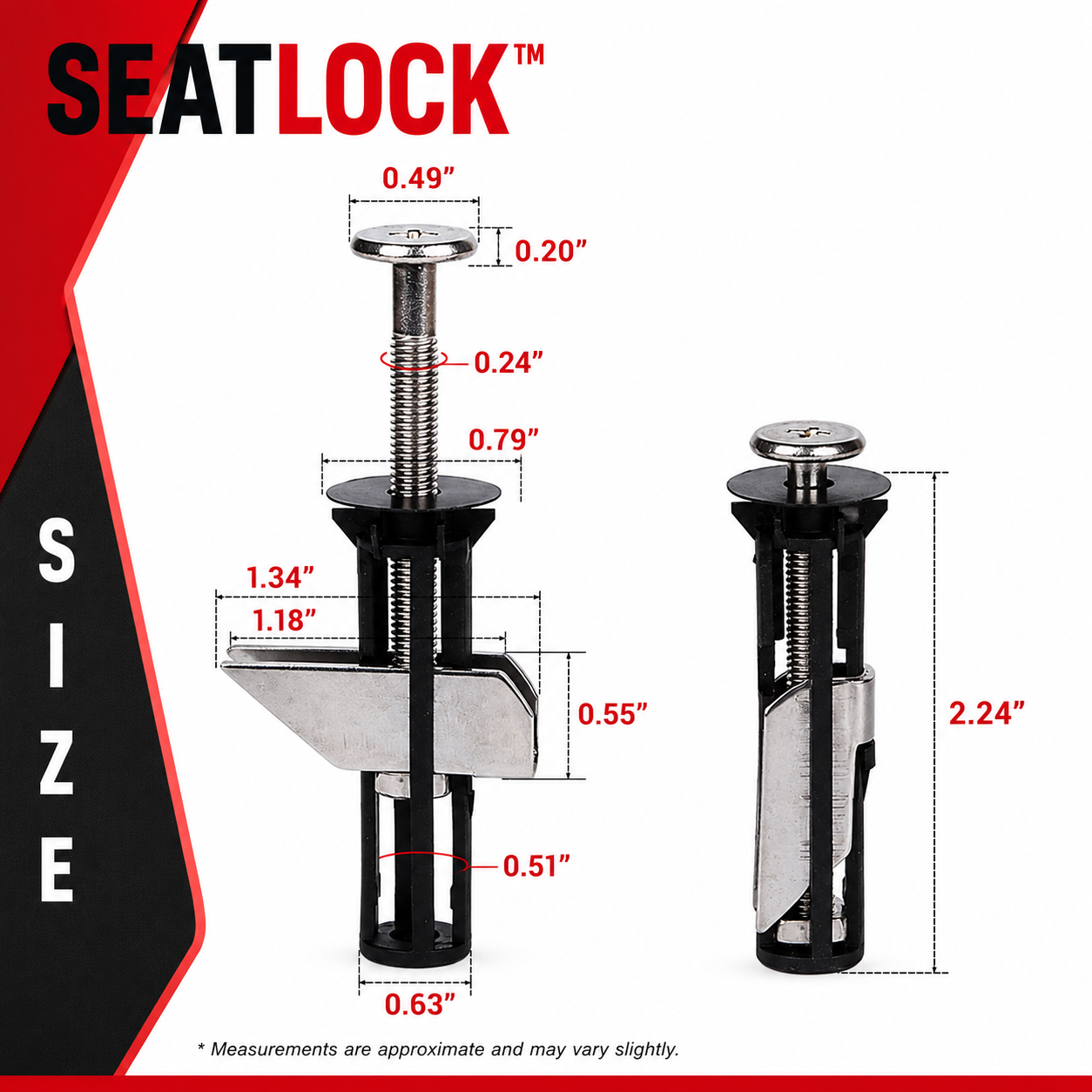 SeatLock™ Universal Toilet Seat Fixing Kit