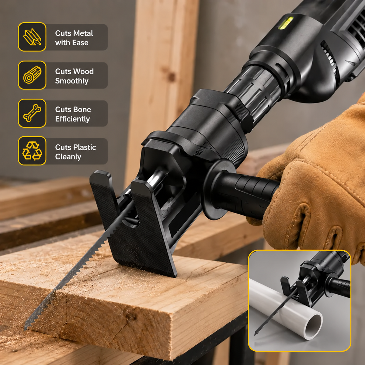 VersaCut™ | Drill-to-Saw Attachment