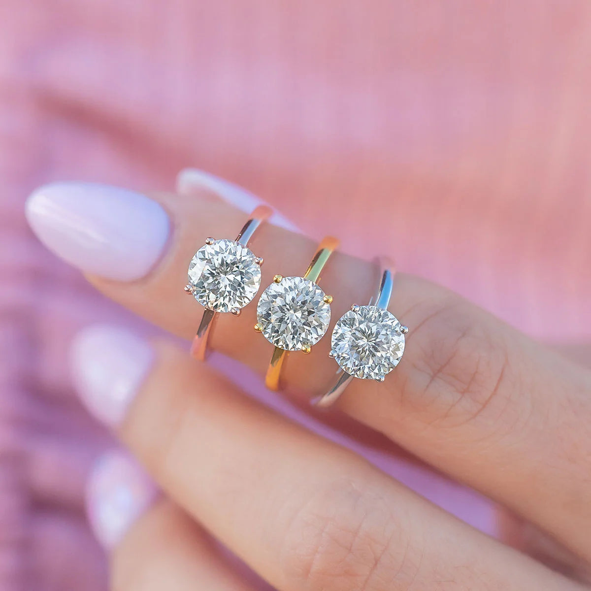 The Diana | Round Cut Moissanite Solitaire Engagement Ring - Solstice