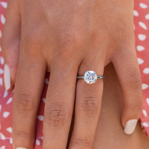The Diana | Round Cut Moissanite Solitaire Engagement Ring