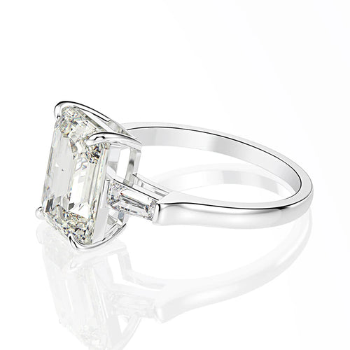 The Elodie Emerald Cut Moissanite Ring