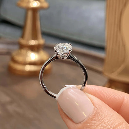 The Emma Oval Cut Moissanite Solitaire Ring - Solstice