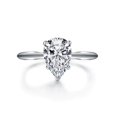 The Alice Pear Cut Solitaire Moissanite Ring - Solstice