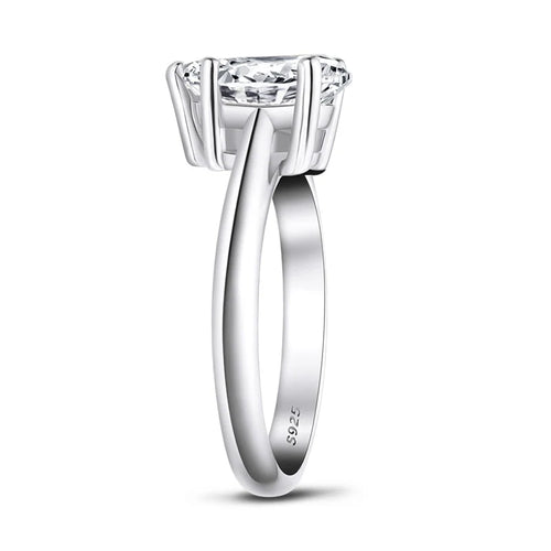 The Alice Pear Cut Solitaire Moissanite Ring