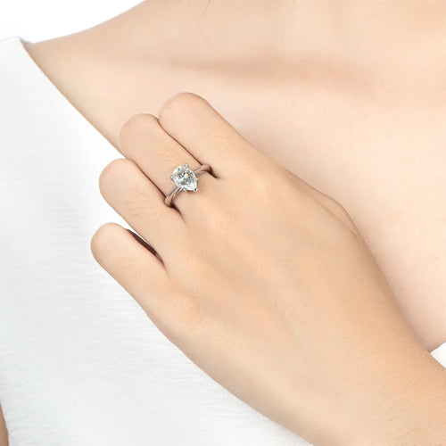 The Alice Pear Cut Solitaire Moissanite Ring