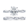 The Isabella Oval Cut Pave Moissanite Ring Set