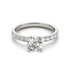 The Audrey Round Cut Solitaire Pave Moissanite Ring