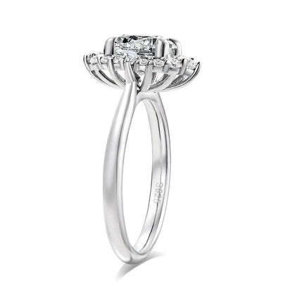 The Juliette Round Cut Halo Moissanite Ring - Solstice