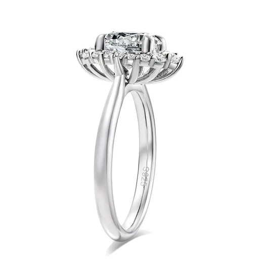 The Juliette Round Cut Halo Moissanite Ring - Solstice