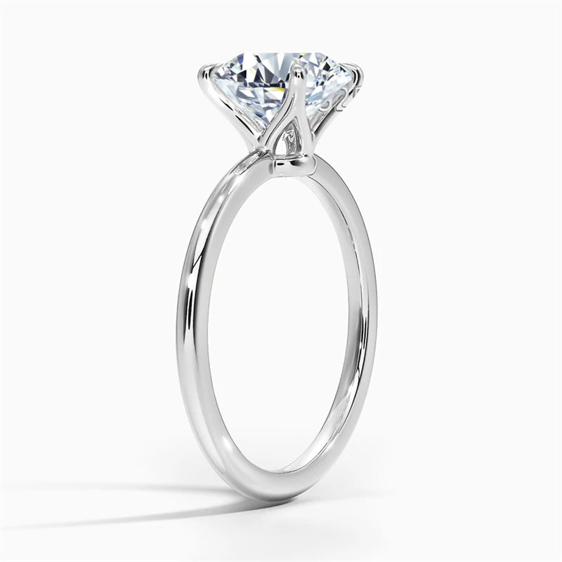 The Chloe Princess Cut Solitaire Moissanite Ring