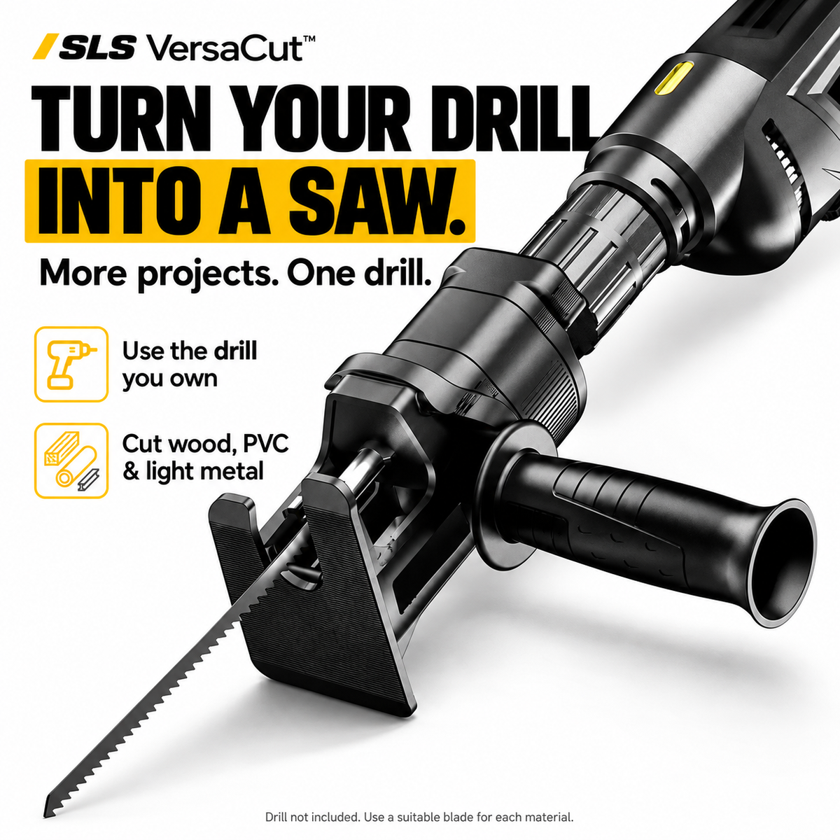 VersaCut™ | Drill-to-Saw Attachment