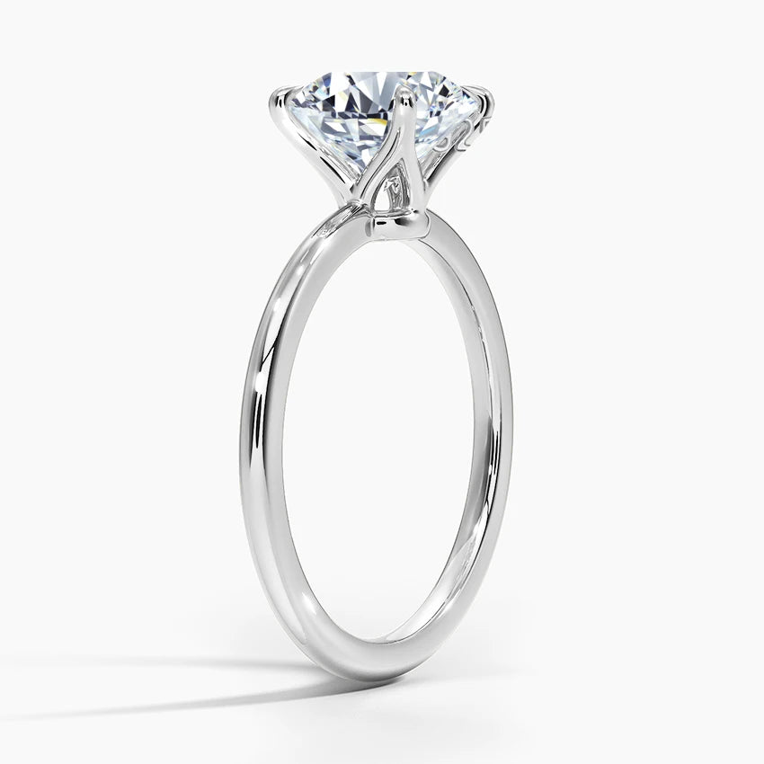 The Diana | Round Cut Moissanite Solitaire Engagement Ring