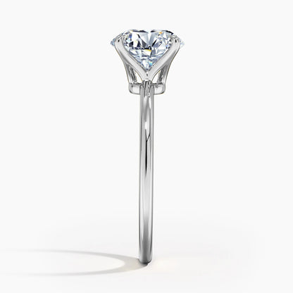 The Diana | Round Cut Moissanite Solitaire Engagement Ring