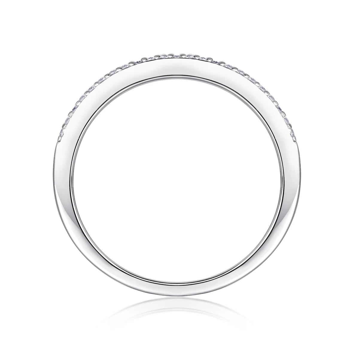 The Alexandra Emerald Cut Moissanite Half Eternity Band - Solstice