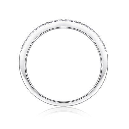 The Alexandra Emerald Cut Moissanite Half Eternity Band - Solstice