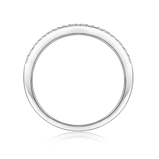 The Alexandra Emerald Cut Moissanite Half Eternity Band - Solstice